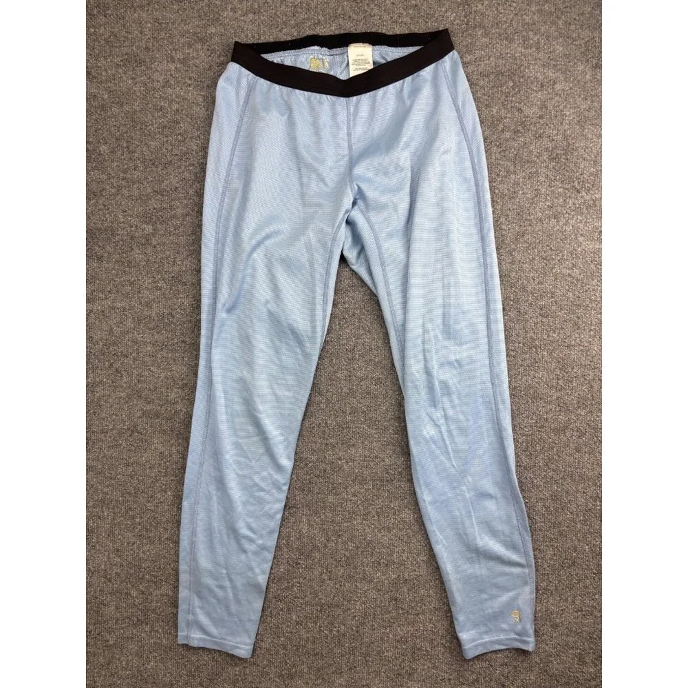 Mountain Hardwear Leggings Womens Large Blue Thermal Layer‎ Hiking Ski Made USA